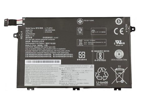 Lenovo ThinkPad E480, E580, 01AV445, L17L3P51 Notebook Bataryası, Laptop Pili / RLL-079