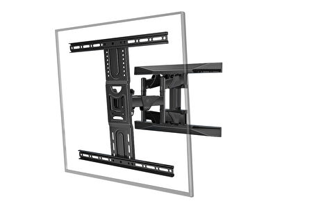 P6 LCD LED 40"–80" Vesa Ultra Ince, TUV Sertifikalı, Profosyonel Hareketli Tv Askı Aparatı