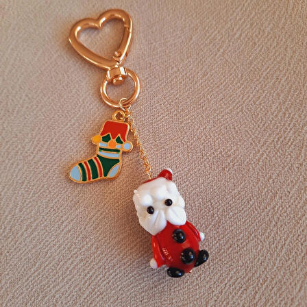 Noel Baba Murano Kalpli Anahtarlık