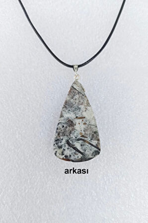Nadir Bulunan Astrofilit Taşı Gümüşlü Kolye Astrophyllite 340-2