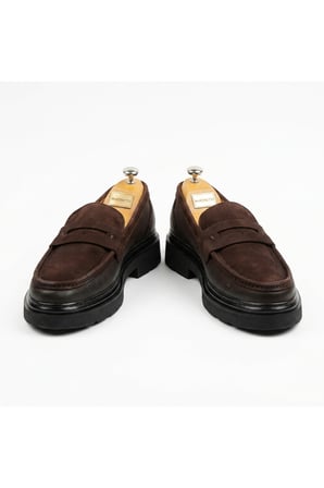 HAKİKİ DERİ & NUBUK YENİ SEZON ERKEK LOAFER AYAKKABI - COMFORT POLİ TABAN MRTNBKKAHSYH
