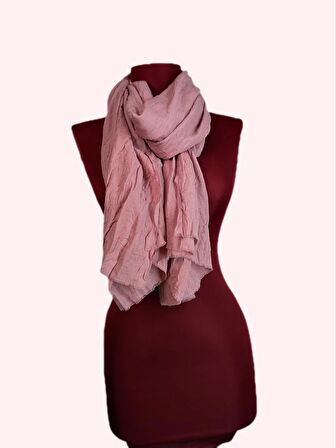 NEOWEAR Bambu Kraşlı Özel Dokulu Şal Pembe