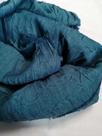 NEOWEAR Bambu Kraşlı Özel Dokulu Şal Petrol Yeşili