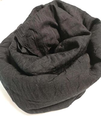 NEOWEAR Bambu Kraşlı Özel Dokulu Şal Siyah
