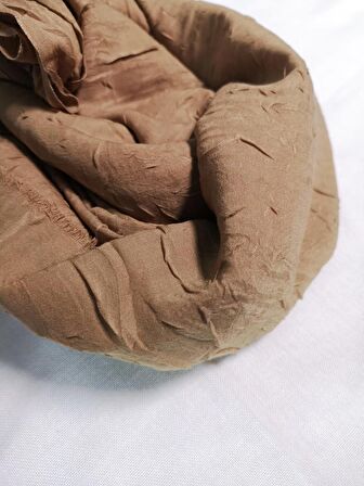 NEOWEAR Bambu Kraşlı Özel Dokulu Şal Camel