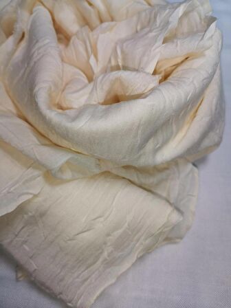 NEOWEAR Bambu Kraşlı Özel Dokulu Şal Ekru