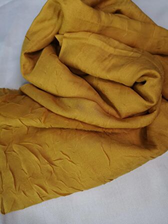 NEOWEAR Bambu Kraşlı Özel Dokulu Şal Hardal