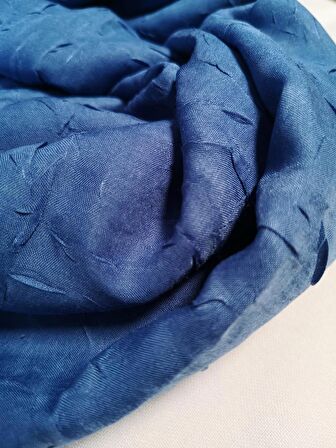 NEOWEAR Bambu Kraşlı Özel Dokulu Şal İndigo