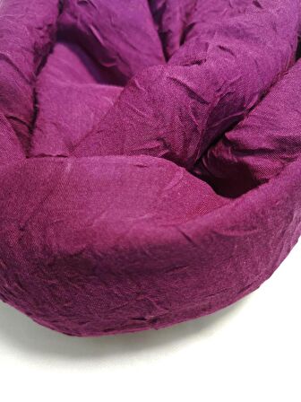 NEOWEAR Bambu Kraşlı Özel Dokulu Şal Mürdüm