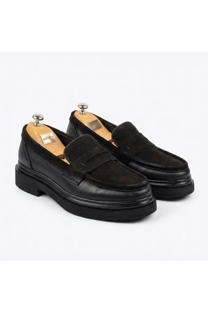 HAKİKİ DERİ & NUBUK YENİ SEZON ERKEK LOAFER AYAKKABI - COMFORT POLİ TABAN MRTNBKKAHSYH