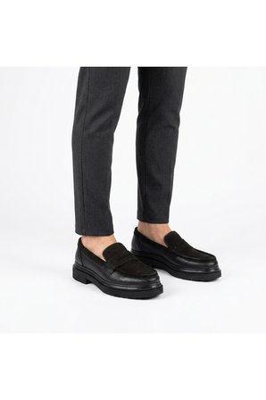 HAKİKİ DERİ & NUBUK YENİ SEZON ERKEK LOAFER AYAKKABI - COMFORT POLİ TABAN MRTNBKKAHSYH