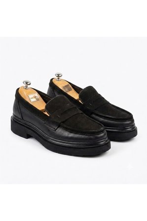 HAKİKİ DERİ & NUBUK YENİ SEZON ERKEK LOAFER AYAKKABI - COMFORT POLİ TABAN MRTNBKKAHSYH