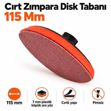 115 Mm Cırt Zımpara Disk Tabanı Altlığı Zımpara Tabanı