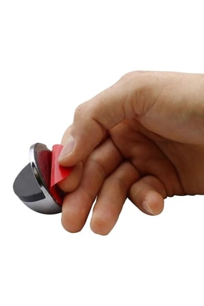 Yarımay Yapışkanlı Kapı Kolu Stoperi Tamponu Metal Kapı Stopu Durdurucu Tutucu (SATİNE FÜME)
