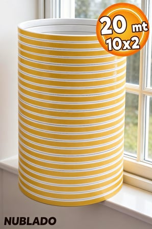 Yapışkanlı Kapı - Pencere Bandı Fitili Soğuk İzolasyon Kauçuk Bantları 10x2=20 Metre (BEYAZ)