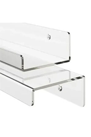 Pleksi Duvar Rafı Kitaplık Ve Banyo Düzenleme Rafı 30cm X 10 Cm  ÇİFT TARAFLI BANT HEDİYE