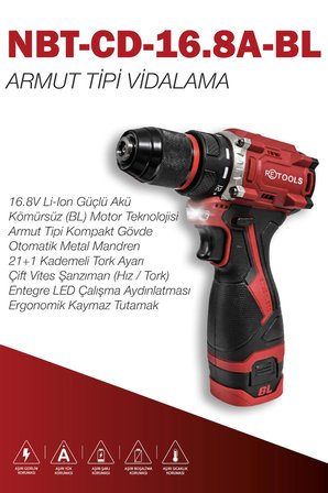 BORDO ARMUT TİPİ VİDALAMA NBT-CD-16.8A-BL
