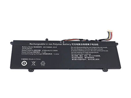 Hasee AEC508865-3S1P AEC508865 4700mAh Notebook Batarya Pil – Yüksek Performanslı, Uyumlu Güç Kaynağı