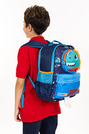 Sevimli Dinozor Temalı İlkokul Sırt Çantası – Renkli, Hafif ve Kullanışlı
