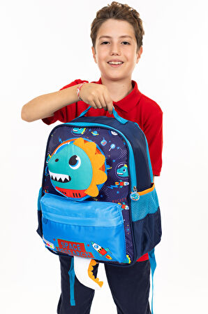 Sevimli Dinozor Temalı İlkokul Sırt Çantası – Renkli, Hafif ve Kullanışlı