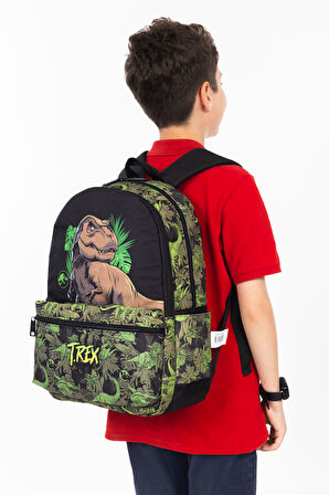 Necati Çanta Lisanslı T-Rex Dinozor Desenli İlkokul Sırt Çantası