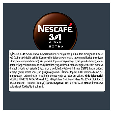 Nescafe 3Ü1 Arada Extra Kahve 16,5 Gr X 48 Adet