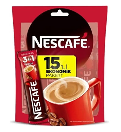 Nescafe 3Ü1 Arada Orijinal Kahve 17,5 Gr X 15 Adet