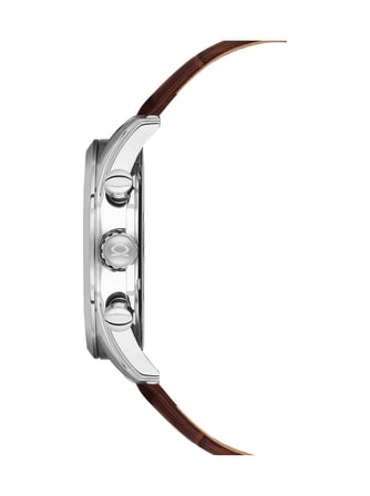 Safir Cam Spor Kahverengi Erkek Kol Saati Nc34-290713-agl2 Gümüş