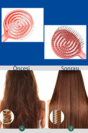 Nascitak Renkli Pro Üç Boyutlu Oval Saç Fırçası Pro Dizayn