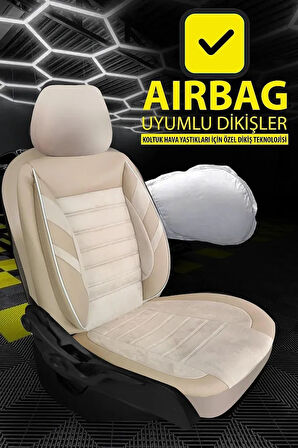 FIAT PALIO/STRADA 2020-Uyumlu Oto Koltuk Kılıfı Comfort Serisi - Ekstra Bej
