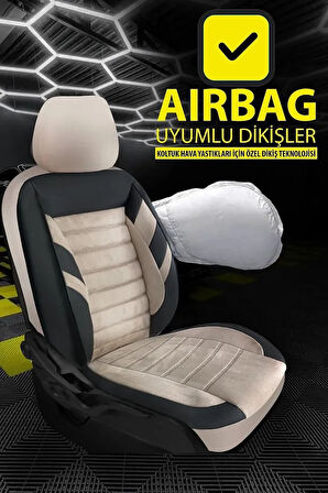 FORD MONDEO 2006-2014Uyumlu Oto Koltuk Kılıfı Comfort Serisi - Siyah-Bej