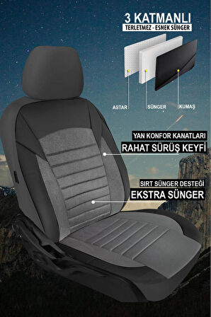 FORD FIESTA 2002-2008Uyumlu Oto Koltuk Kılıfı Edition Serisi 