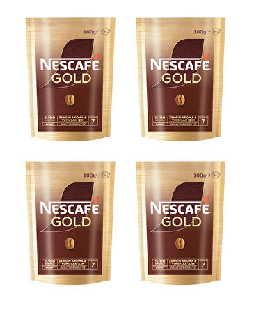 Nescafe Gold Kahve Poşet 100 Gr X 4 Adet