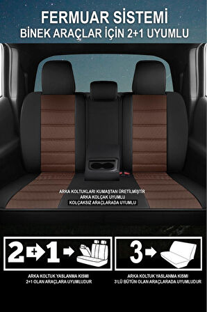FORD TRANSIT CONNECT 2013-Uyumlu Oto Koltuk Kılıfı Joy Serisi 