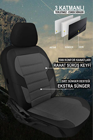 PEUGEOT 207 CC 2007-2015Uyumlu Oto Koltuk Kılıfı Joy Serisi 