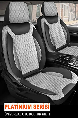 HYUNDAI ACCENT BLUE 2011-Uyumlu Oto Koltuk Kılıfı Platinium Serisi -  Gri