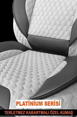 KIA OPTIMA 2011-2015Uyumlu Oto Koltuk Kılıfı Platinium Serisi -  Gri
