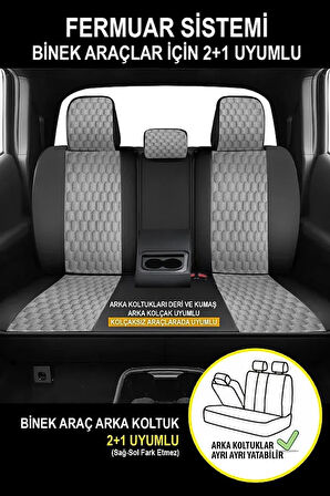 OPEL INSIGNIA 2009-2017Uyumlu Oto Koltuk Kılıfı Platinium Serisi - Füme