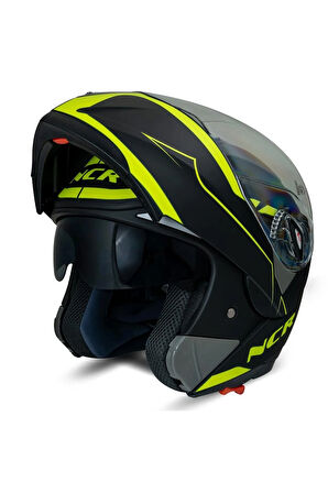 NCR Kask Çene Açılır Vizörlü Sarı (ECE Sertifikalı)