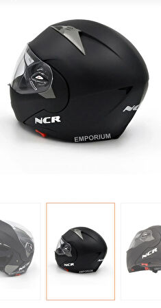 NCR Kask Çene Açılır Mat Siyah (ECE Sertifikalı)