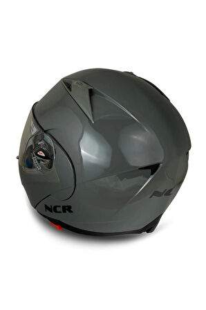 NCR Kask Çene Açılır Vizörlü Açık Nardo Gri (Ece Belgeli)