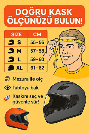 NCR Kask Rap M70 Vizörlü Kapalı Kask (ECE BELGELİ)