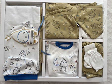 Tulumlu 10'Lu Set ZE7456 Hardal Space Love