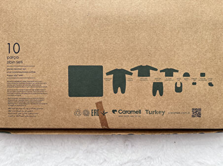 Organik Tulumlu 10'Lu Set ZE5101 Soft Boy Ekru