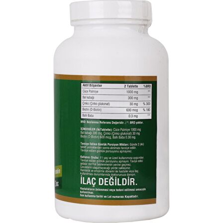 NCS Saw Palmetto 1000 Mg Pumpkin Biotin Zinc Complex 180 TABLET
