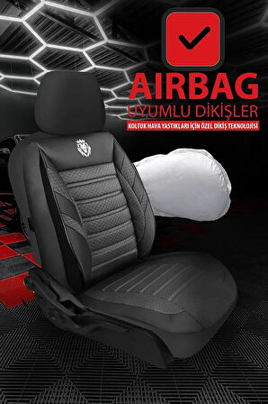 SEAT LEON 2006-2013 Uyumlu Oto Koltuk Kılıfı Sport Serisi Jakar - Siyah