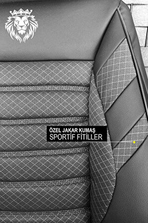 SKODA SUPERB  2001-2008 Uyumlu Oto Koltuk Kılıfı Sport Serisi Jakar - Siyah
