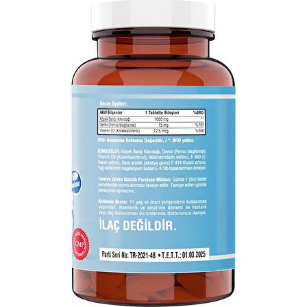 Ncs Shark Cartilage Demir Vitamin D3 1000 Mg 120 Tablet