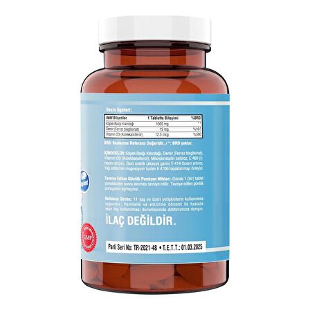 Ncs Shark Cartilage Demir Vitamin D3 1000 Mg 120 Tablet 2 Adet