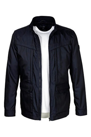 Erkek Baharlık Mont Lacivert Dik Yaka Rüzgar Ve Su Itici Slim Fit Mevsimlik NCS JEANS 4502